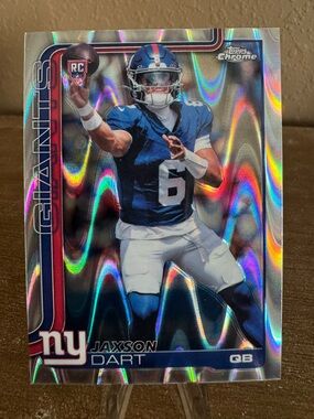 2025 Topps Chrome Jackson Dart Ray Wave Rookie  Refractor. 306